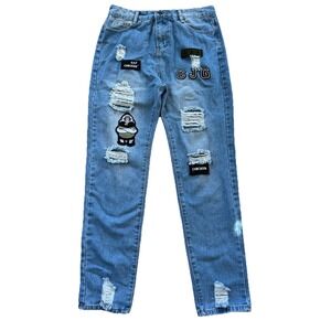 Women's Eat Chicken Distressed Jeans‎ Size 30x29